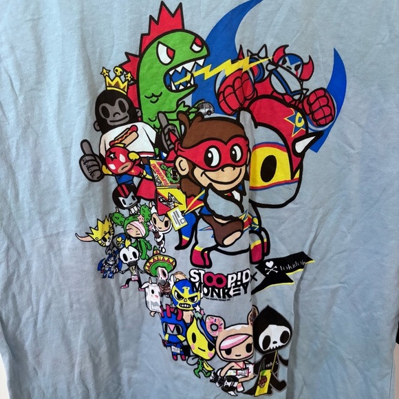 *New* Tokidoki x  stoopid monkey women’s short sleeve tshirt size XL - Picture 5 of 10
